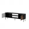 Mobile TV cama meble EF CORTINA 180×40×60 cm, piano superiore nero, struttura noce