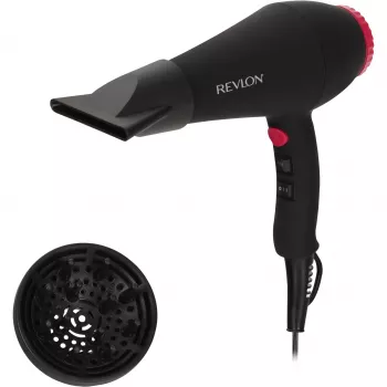 Asciugacapelli REVLON RVDR5251E 2000 W, ionico, 3 livelli di calore, 2 velocità, Cool Shot — Nero/Rosa