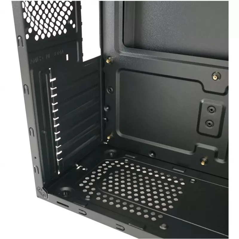 LC Power Classic 7040B - MDT - ATX - senza alimentatore - nero, alluminio spazzolato / nero - USB/audio