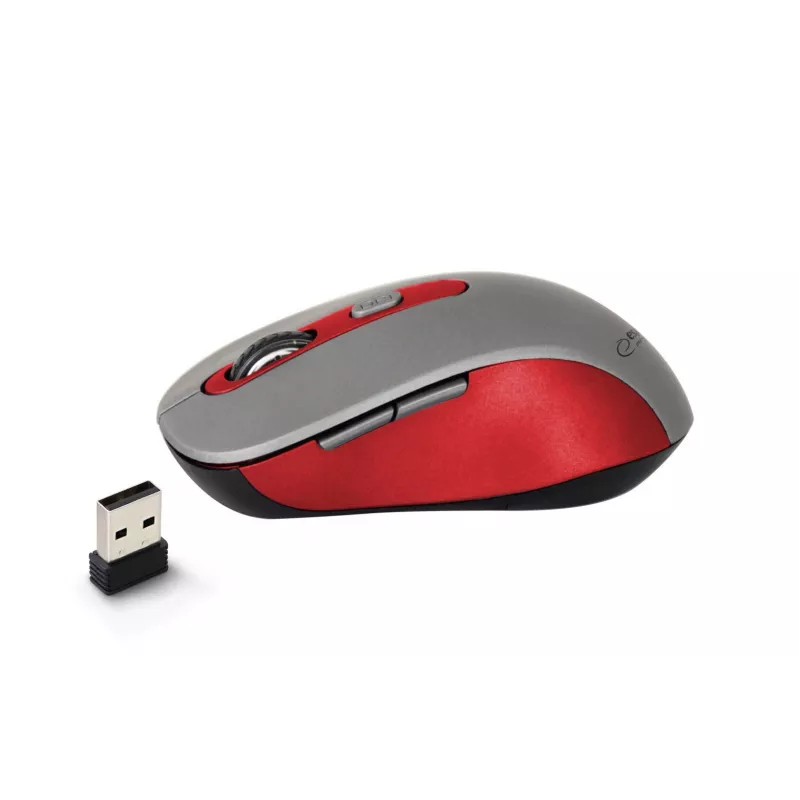 Mouse ottico wireless ESPERANZA EM131R 2,4 GHz, 1600 DPI, ambidestro, ricevitore nano USB, 6 tasti, grigio