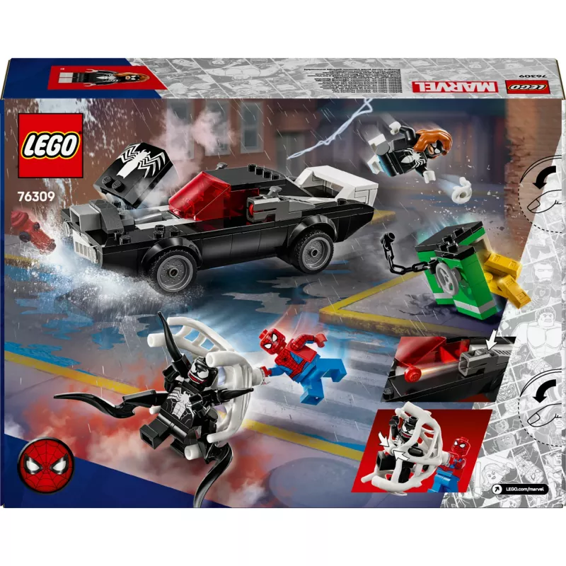 LEGO Marvel Super Heroes Set da costruzione Spider-Man vs. Venom Muscle-Car 76309 — 254 pezzi, 3 minifigure, età 7+