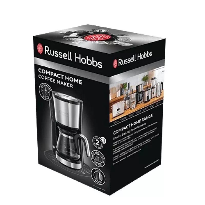 Russell Hobbs Compact Home 24210-56 mini macchina del caffè in vetro