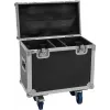 Flightcase Roadinger 2x TMH-B120 con ruote — custodia protettiva doppia per rack per due unità TMH-B120