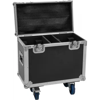 Flightcase Roadinger 2x TMH-B120 con ruote — custodia protettiva doppia per rack per due unità TMH-B120
