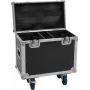 Flightcase Roadinger 2x TMH-B120 con ruote — custodia protettiva doppia per rack per due unità TMH-B120