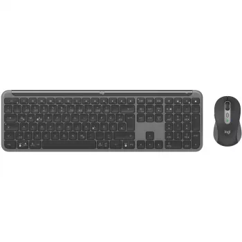 Logitech 920-012483 tastiera mouse inclusi Office RF Wireless + Bluetooth QWERTZ tedesco Graphite