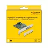 Scheda DeLOCK PCI Express x1 con 2 x USB 3.2 Gen 1 Type-A + 1 x header interno a 19 pin