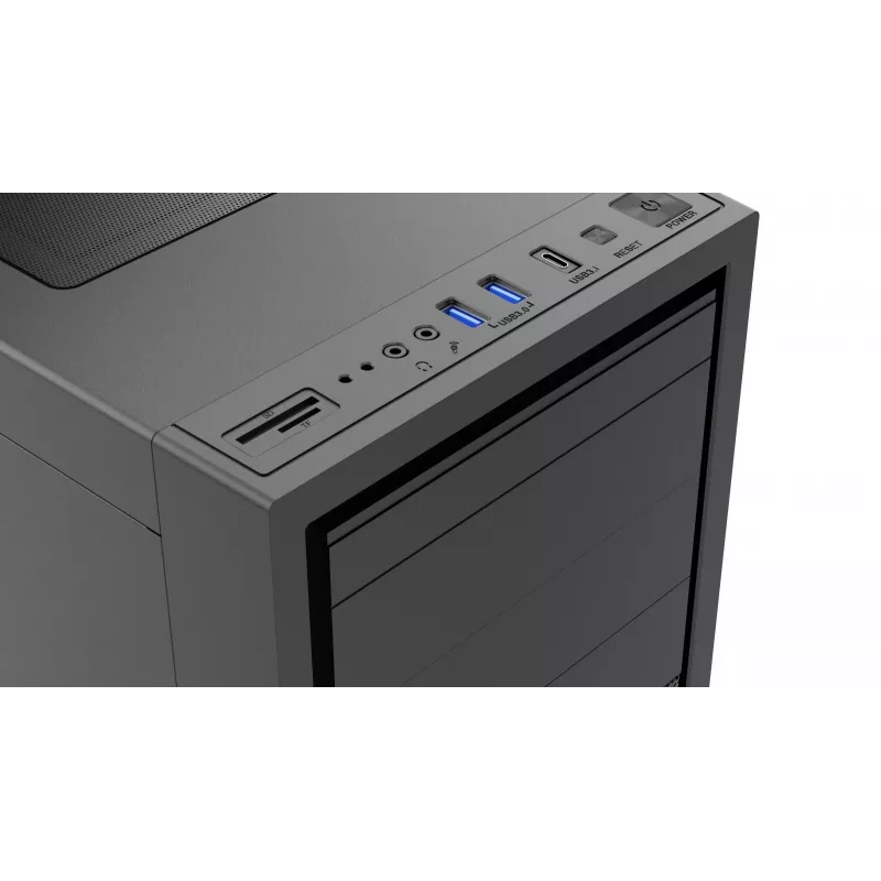 Gembird Fornax K500 case per computer ATX, Midi-Tower, nero
