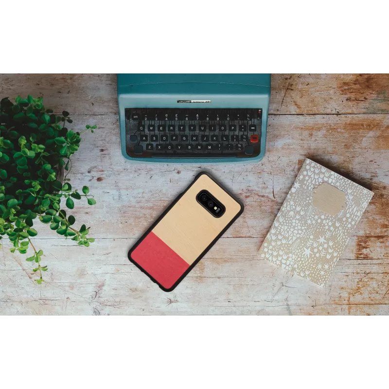 Custodia per smartphone man and wood per Galaxy S10e – miss match nero, guscio rigido protettivo