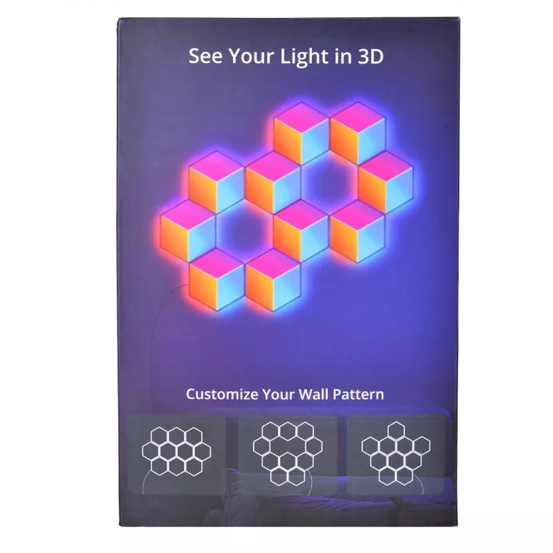 Pannello smart LED Govee B6066 Hexa Pro RGBIC Bluetooth Wi‑Fi 10 pezzi