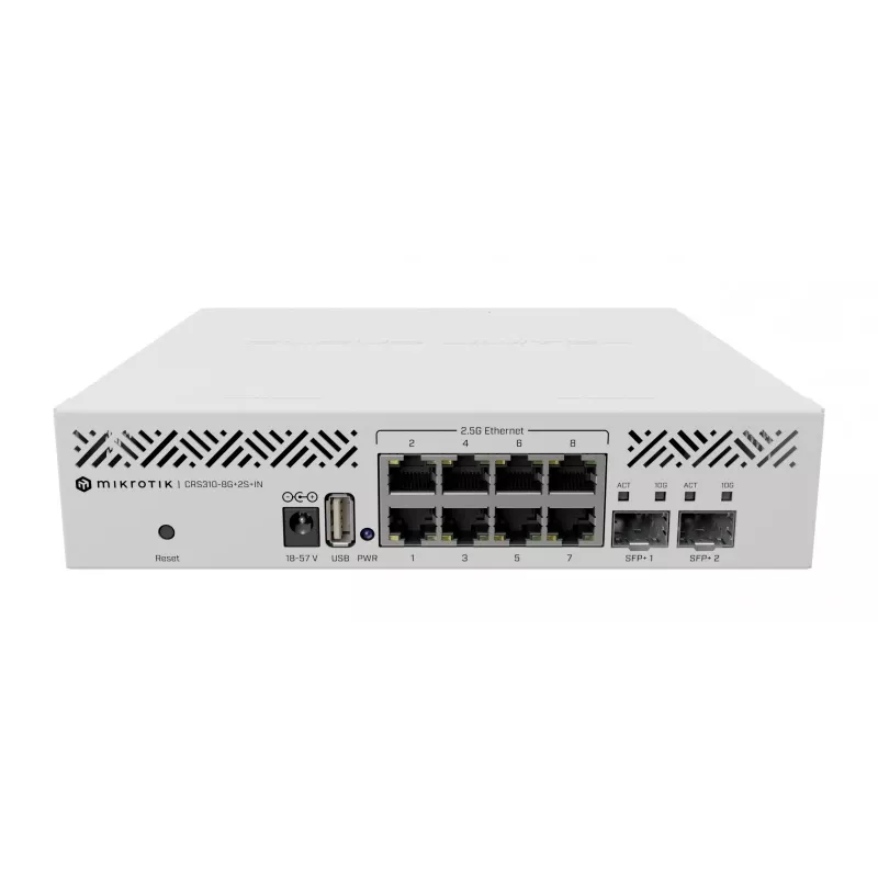 Switch gestito MikroTik CRS310-8G+2S+IN, 8x 2,5G, 2x SFP+