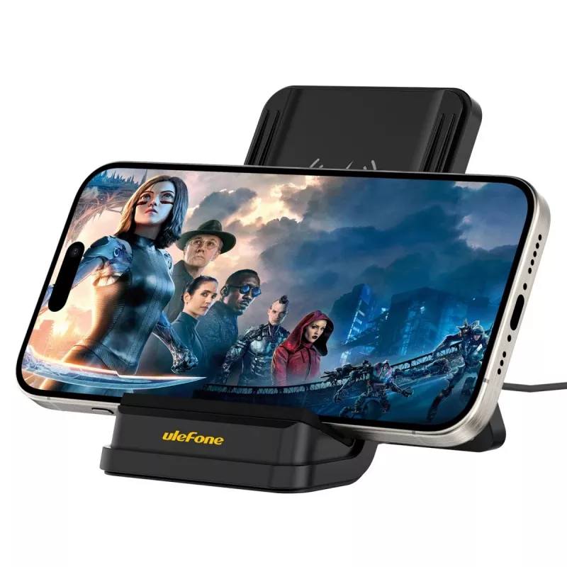 UleFone caricabatterie da interno per smartphone WCS01 – 50 W USB Type-C, ricarica rapida wireless, nero