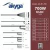 Akyga AK-B1-700 Basic alimentatore ATX 700 W, PFC passivo, ventola 120 mm, grigio