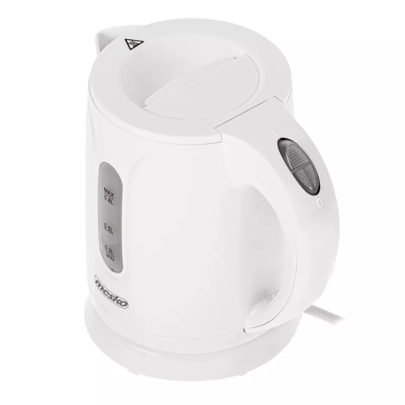Bollitore Mesko | MS 1376 | Elettrico | 850 W | 0,8 L | Plastica | Base rotante 360° | Bianco