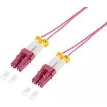 Cavo patch fibra ottica slim OM4 LC-LC duplex verde smeraldo 0,5 m