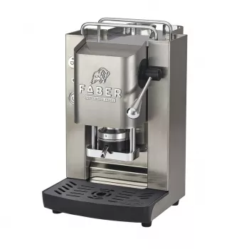 Faber Pro Inox Essential 3.0 Macchina per caffè espresso per cialde E.S.E., acciaio inox, satinato opaco