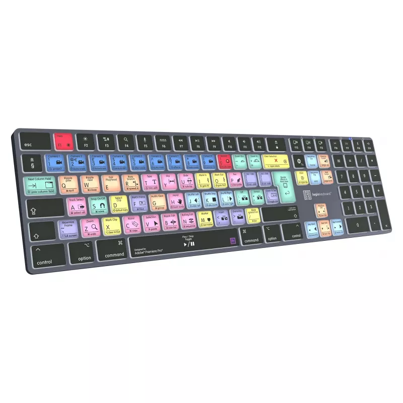 Tastiera LogicKeyboard Titan DE Mac per Adobe Premiere Pro CC — layout tedesco