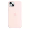 Custodia in silicone compatibile MagSafe per iPhone 15 Plus – Rosa chiaro
