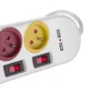 Ciabatta MACLEAN MCE229W — 4 prese, 2× USB, cavo 1,5 m, tipo F, 10 A, bianco