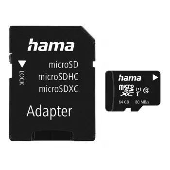 Scheda di memoria flash Hama 64 GB UHS-I microSDXC 124140