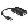 DeLOCK 0,16 m DisplayPort/VGA+HDMI+DVI VGA (D-Sub)+ HDMI + DVI nero