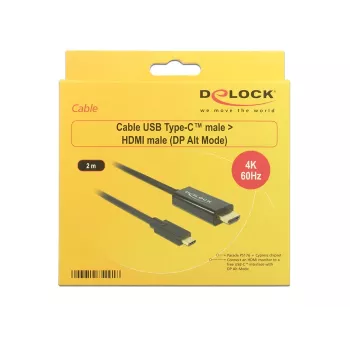 Adattatore cavo video DeLOCK 85291 USB Type-C HDMI 2 m nero