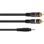Cavo adattatore audio Omnitronic jack 3,5 mm a 2×RCA, 6 m, modello 30225148