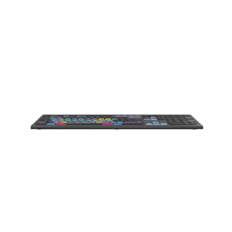 Logickeyboard ASTRA 2 tastiera DaVinci Resolve per Mac, formato standard, cablata USB, meccanismo a forbice, QWERTZ tedesco, nera