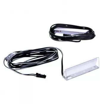 Luce LED per montaggio su scaffale cama meble 4LED BI — rettangolare, a plafone, bianco freddo, nero