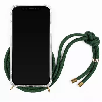Collana per telefono Lookabe loo014 per iPhone XR – custodia protettiva oro-verde con laccio