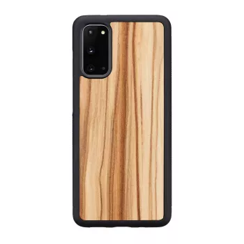 Custodia per cellulare Man and Wood Galaxy S20 Cappuccino nero — custodia protettiva per Samsung Galaxy S20