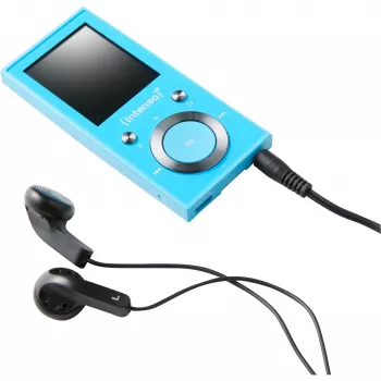 Lettore MP3 INTENSO Video Scooter BT — 16 GB, display LCD, compatibile microSD, blu
