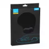 Tappetino mouse IB0X IMP003 con poggiapolsi, nero, 190×230 mm