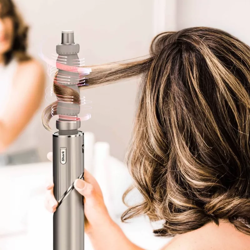 Shark FlexStyle 5-in-1 Air Styler e asciugacapelli con arricciacapelli automatici, spazzola piatta, spazzola ovale, bocchetta, diffusore, custodia, senza danni termici