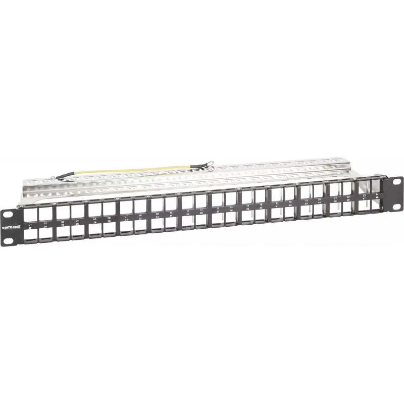 Intellinet 721028 patch panel Keystone vuoto, 48 porte, 1U, schermato, 19 pollici