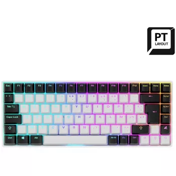 Sharkoon SKILLER SGK50 S3 tastiera gaming USB QWERTY portoghese bianca