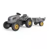 Trattore a pedali per bambini Simba-Dickie Stronger XXL con rimorchio, antracite