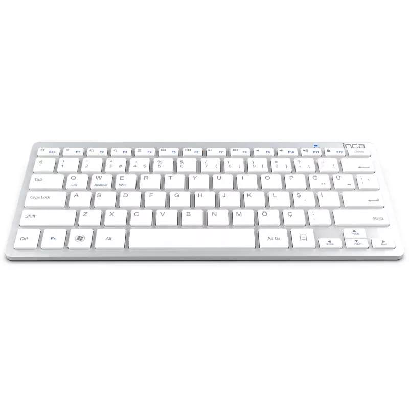 Tastiera wireless Inca IBK-569BT Bluetooth 78 tasti metallic argento