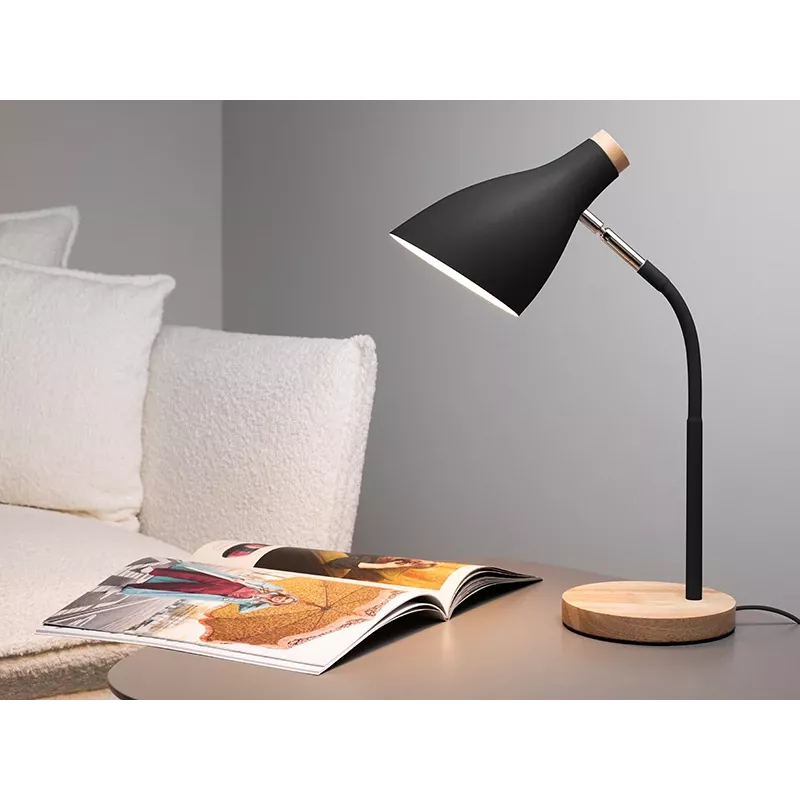 Lampada da tavolo TRACER TRAOSW47237 Scandi nero LED luminosità regolabile, braccio regolabile