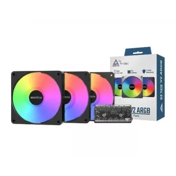 Montech GF120 V2 ARGB modulo ventola per case PC 12 cm nero 3 pz.