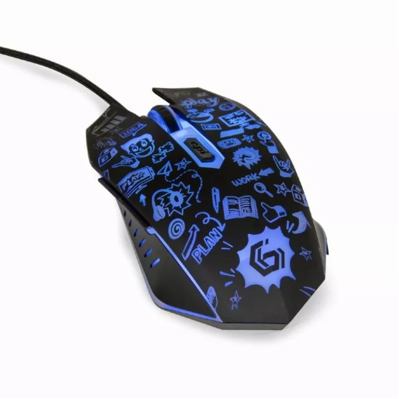 Mouse USB ottico nero/MUS-6B-GRAFIX-01 Gembird