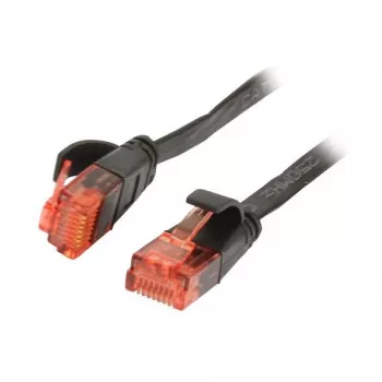 Cavo patch RJ45 - CAT6 250MHz - 10 m nero - UTP (U/UTP) - PVC - piatto - Synergy 21 -