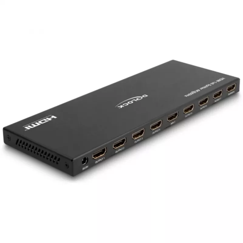 Splitter HDMI DeLOCK 1 x ingresso HDMI a 8 x uscita HDMI 4K 60 Hz
