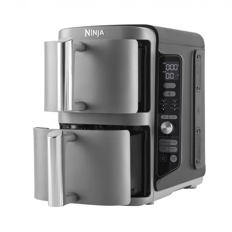 Ninja SL400EU friggitrice Double 9,5 L 2470 W friggitrice ad aria calda nero, grigio