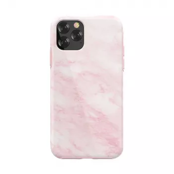 Custodia per cellulare Devia Marble Series per iPhone 11 Pro Max, rosa, guscio rigido protettivo