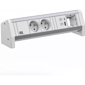Ciabatta Bachmann DESK 2xUTE modello 902.0298 — distribuzione di corrente da scrivania con 2 prese UTE