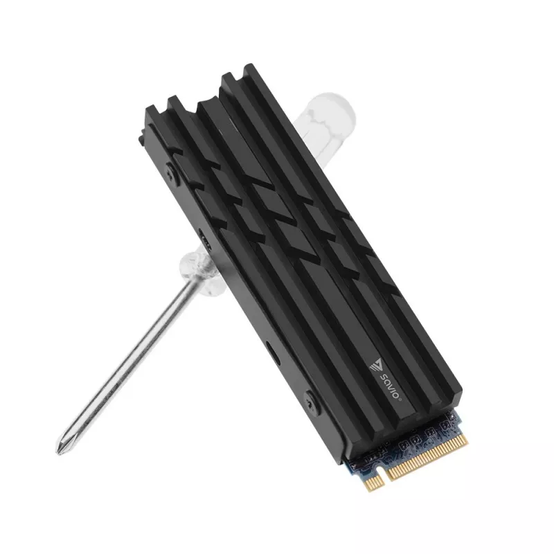 SAVIO AK-60 dissipatore per unità M.2 NVMe 2280, nero