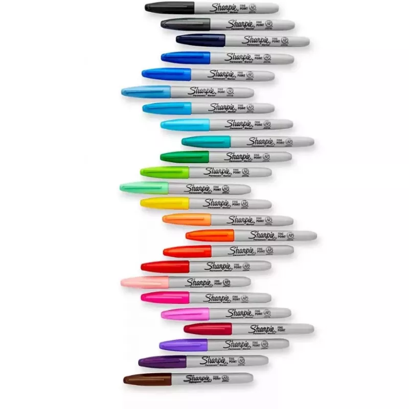 Sharpie pennarello indelebile punta fine, nero, 12 pezzi