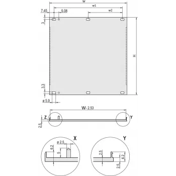 Schroff pannello frontale HF 4HE 63TE (20848270)