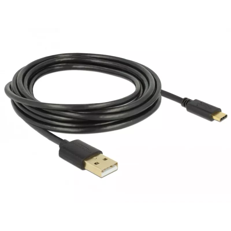 Cavo USB DeLOCK 85209 USB 2.0 3 m USB A USB C nero